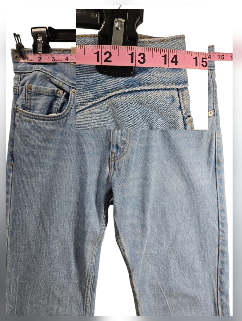 Levi's 505 Regular Straight-Leg Mid-Rise Denim Jean Light Wash - Picture 8 of 12